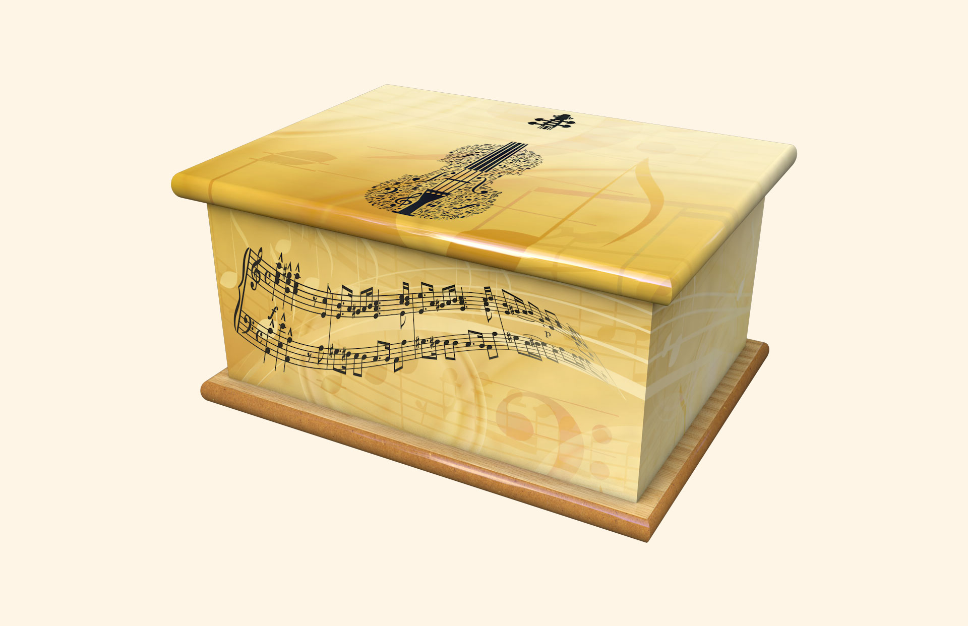 Musical Dreams adult ashes casket
